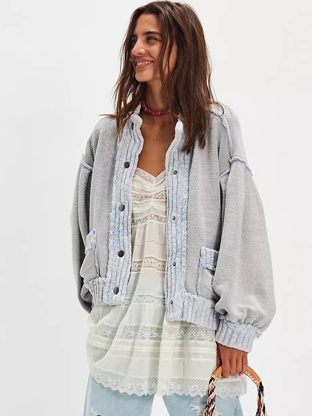 Free people We The Free Cute In This Cardi quiet grey